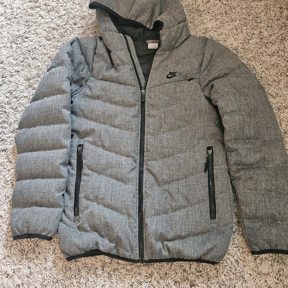 Nike Heather Gray Hooded Jacket